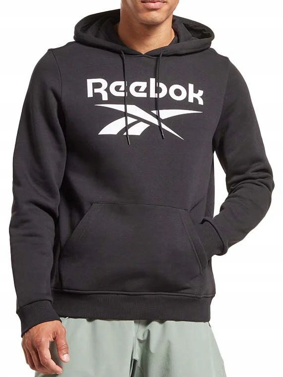 pánská mikina Reebok S Kapucí 10005029090 klokanka bavlněná černá M