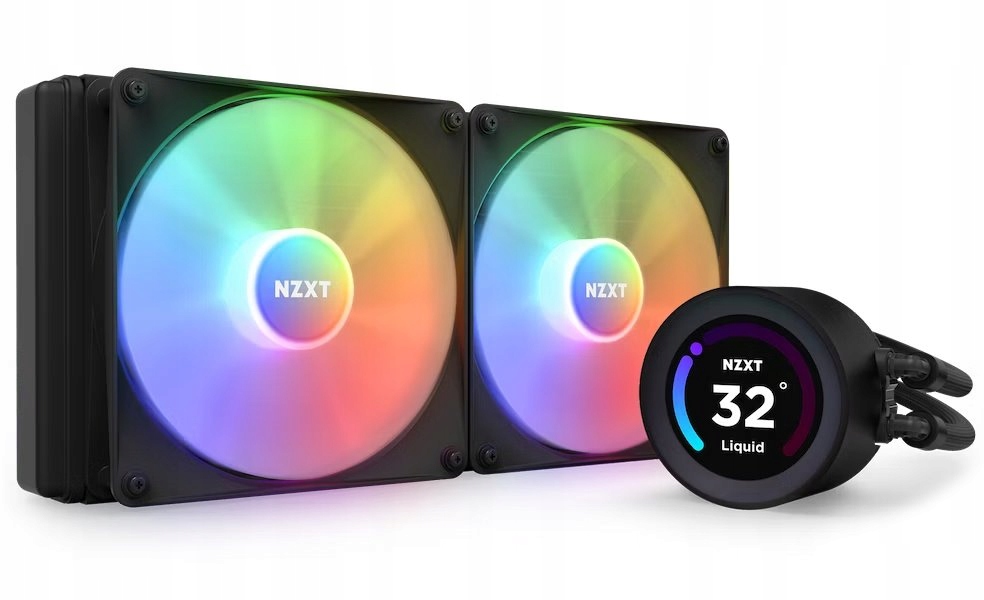 Nzxt vodní chladič Kraken 280 Elite Rgb 2x140mm Rgb fan 4-pin Pwm LCD