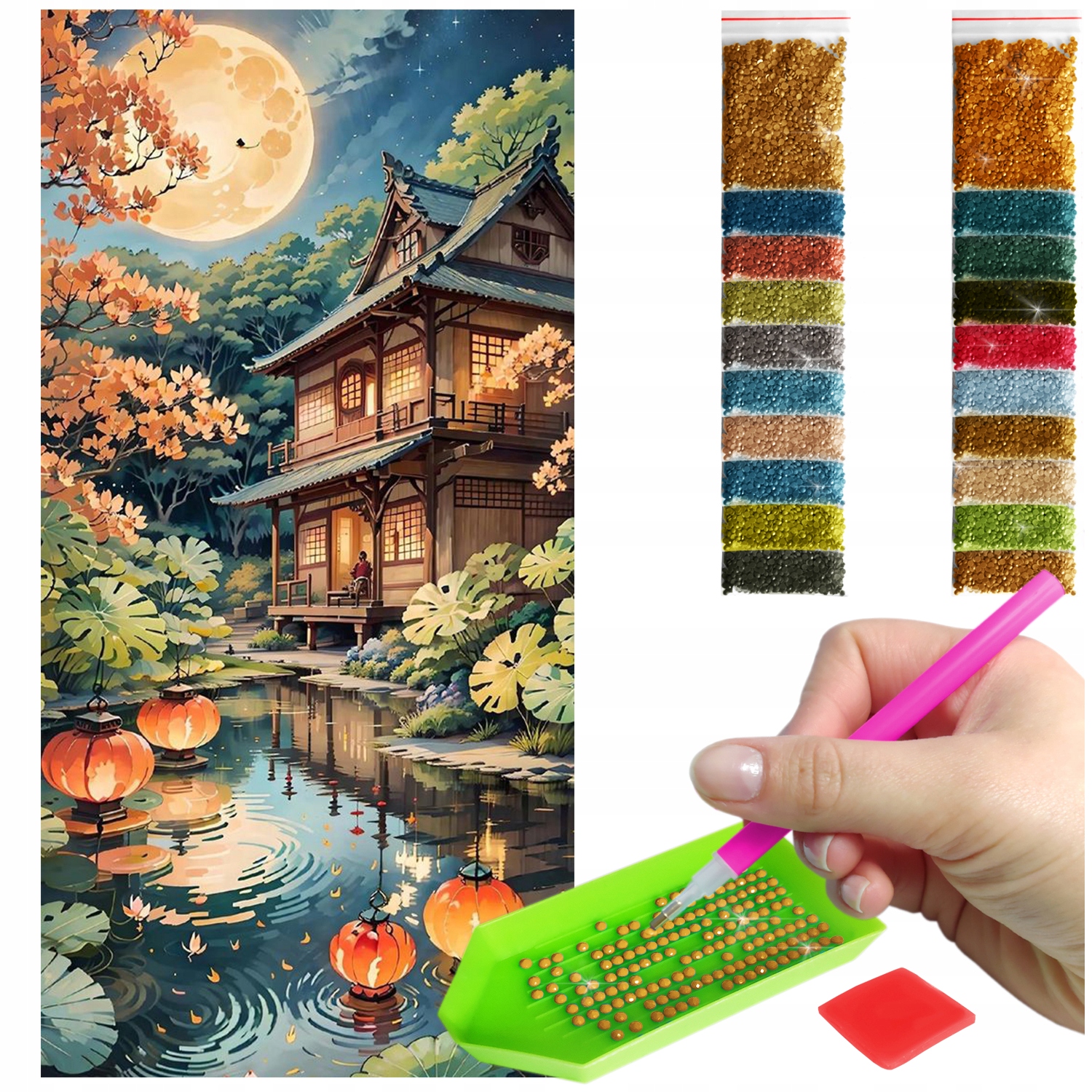 Diamantová výšivka Diamond Painting 5D B.duży 40x80cm