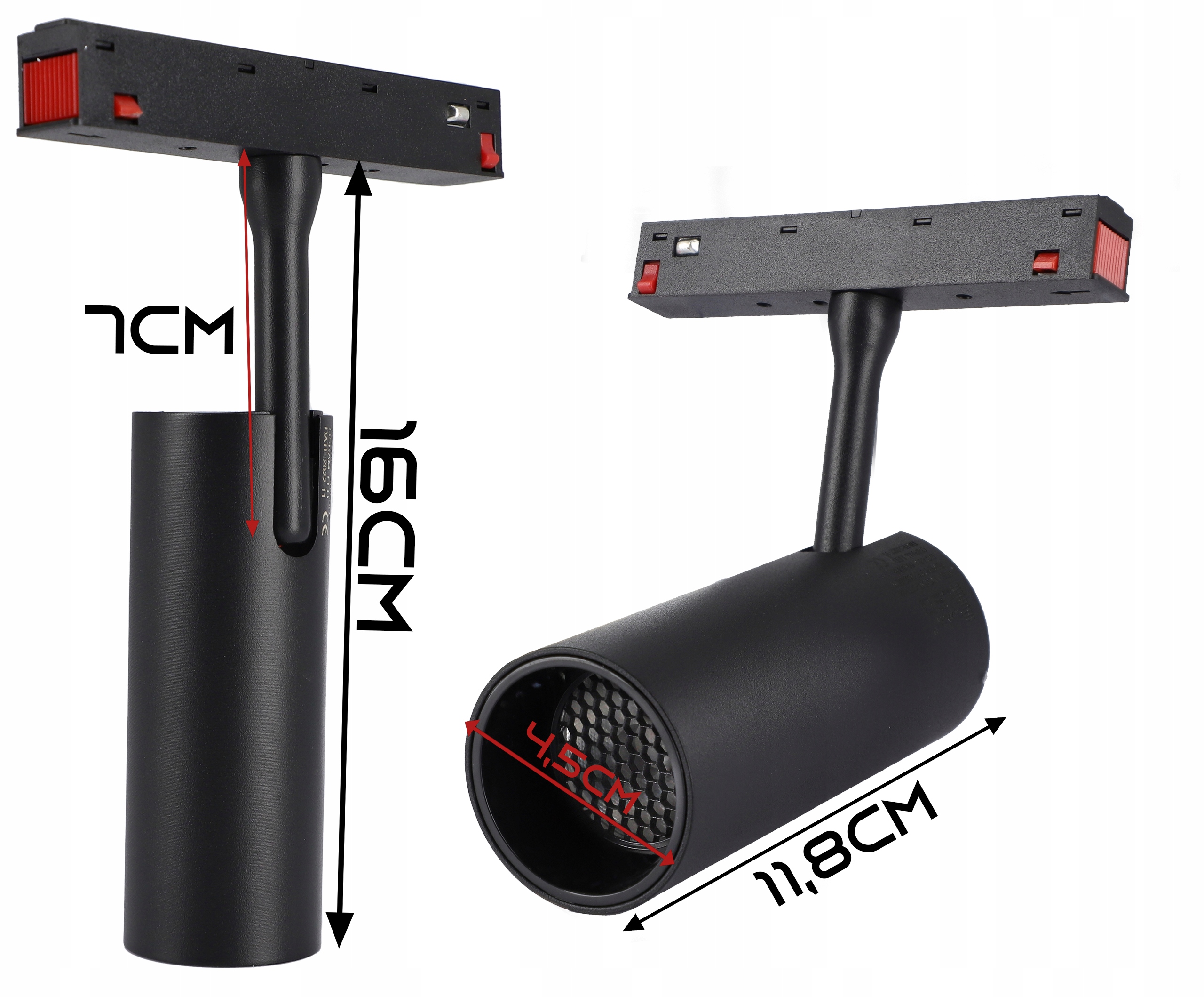 Reflektor szynowy LED spot lampa 12W 4000K UGR 16 Długość 0.12 m