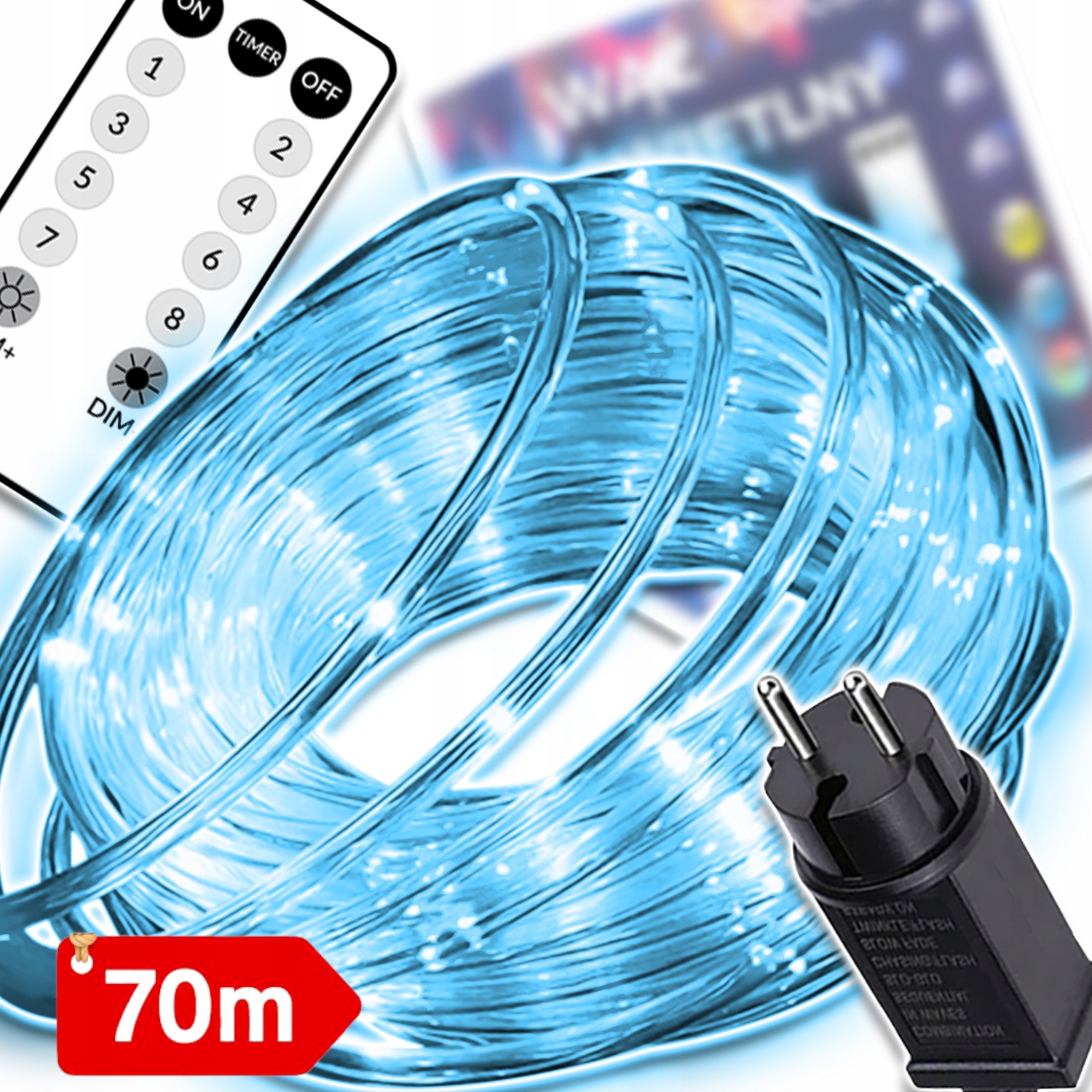 Voděodolná Led Světelná Hadička IP67 70 M, Silná, Značková Venkovní Girlanda