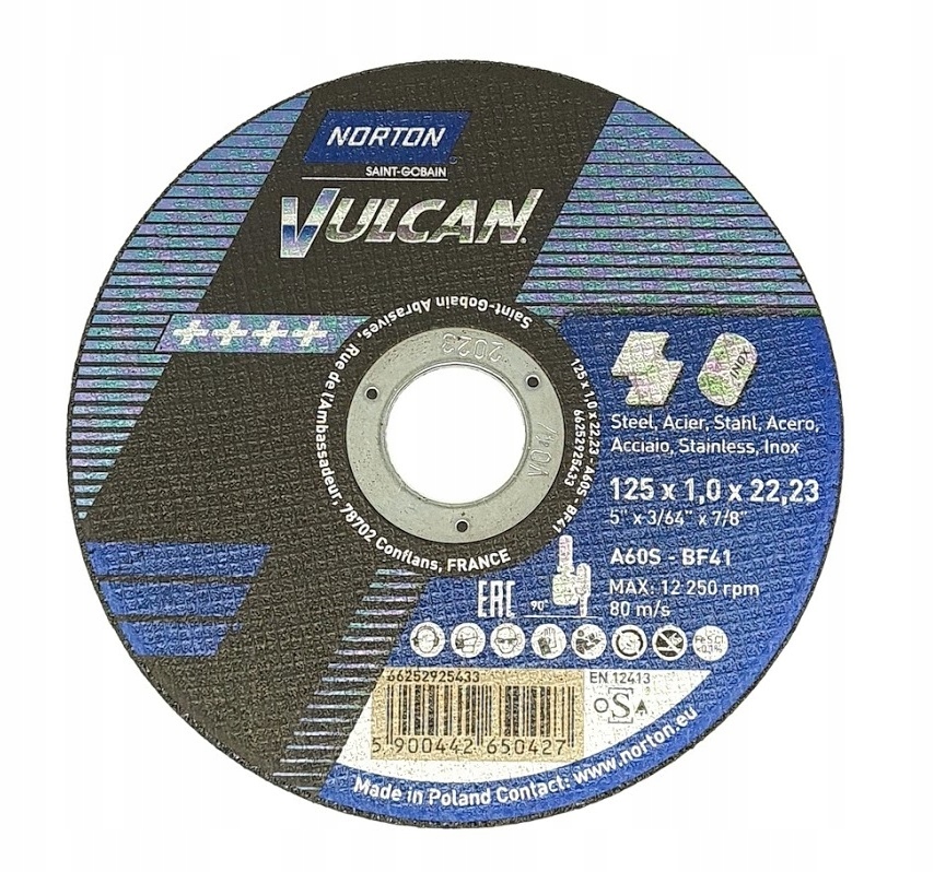 

Tarcza do cięcia Norton Vulcan 125x1,0