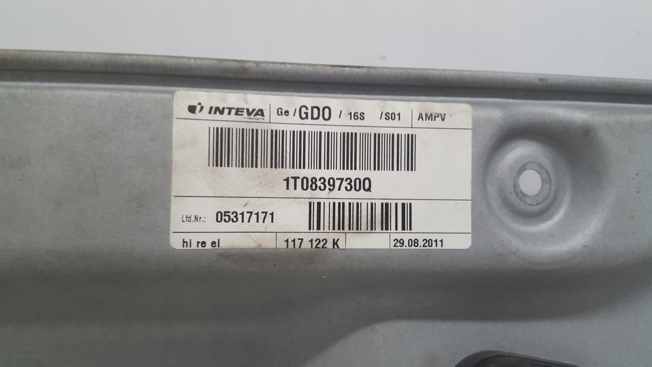 window regulator right rear part 1T0839730Q TOURAN II