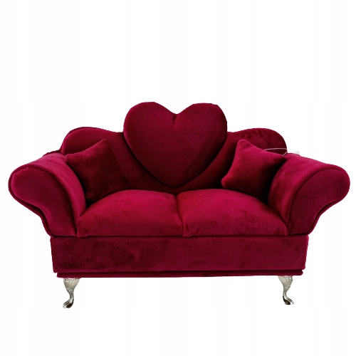 SZKATUŁKA NA BIŻUTERIĘ SOFA CIEMNY RÓŻ