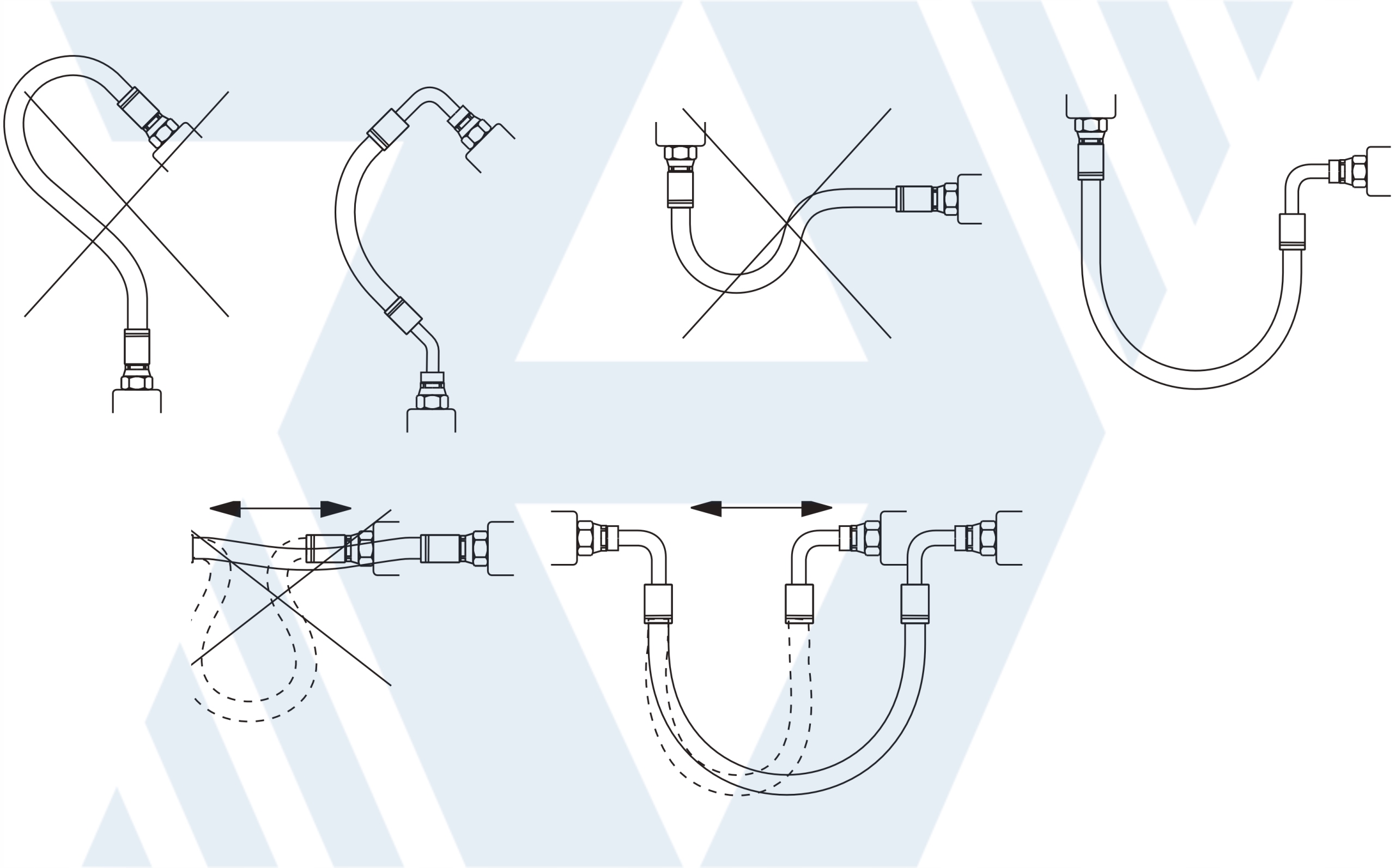 Przewód wąż hydrauliczny AK DN12 M22 d-300 275Bar Producent części inny