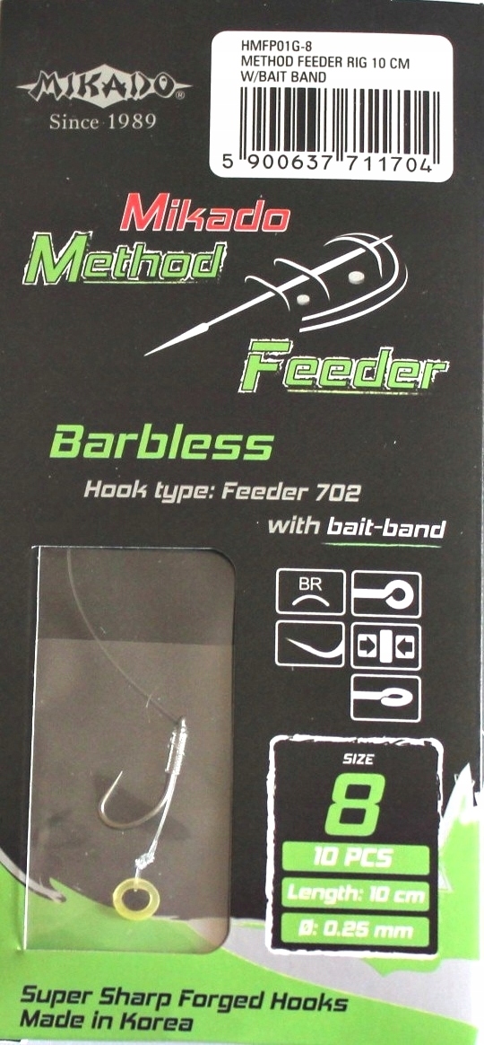 Mikado Przypon Haczyk nr8 Method Feeder 10 Sztuk