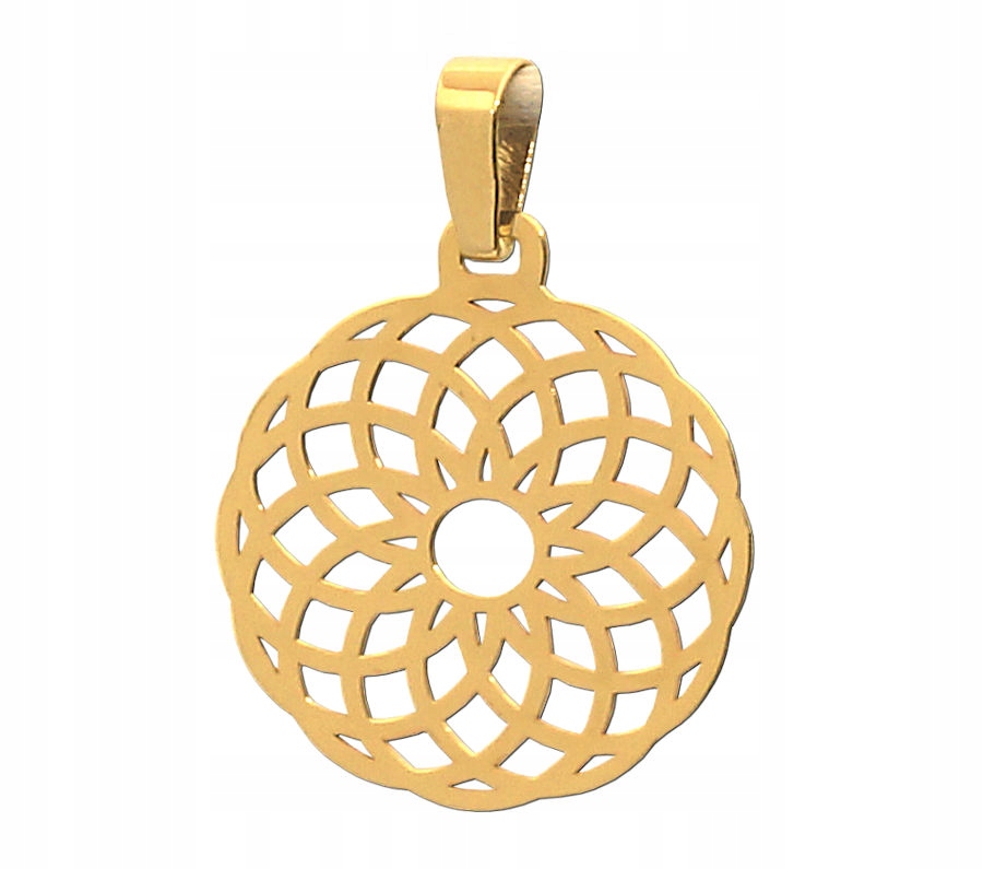 

Złoty wisiorek ażurowa rozeta - zawieszka pr.585