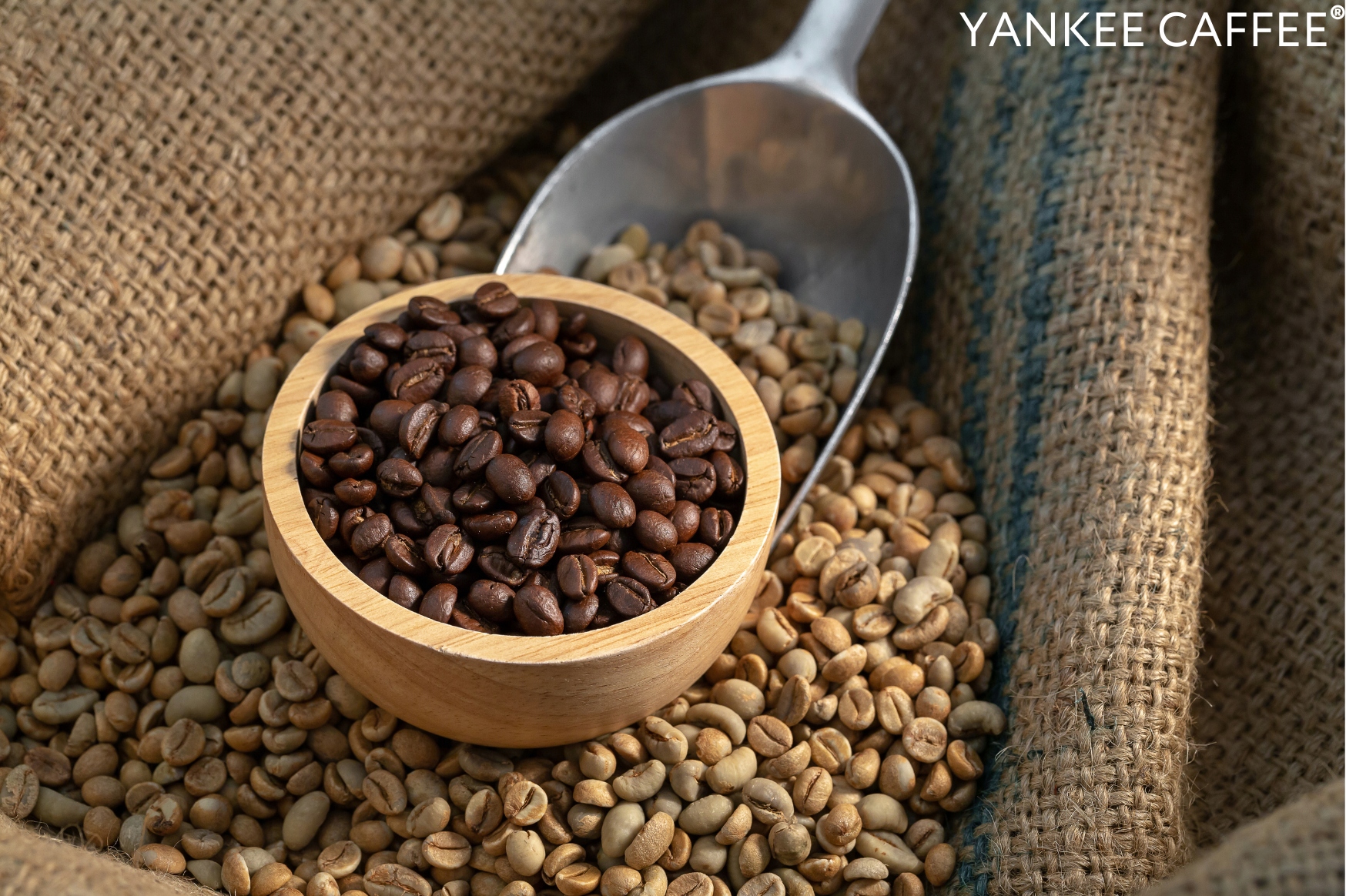 Кофе в зернах Арабика 1кг свежеобжаренный Бразилия Бренд Yankee Caffee