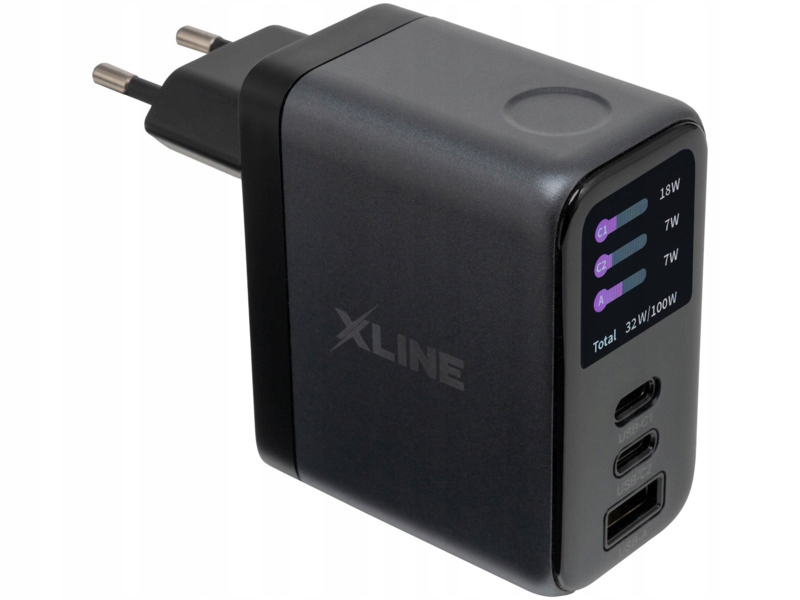 Ładowarka sieciowa Xline WCT703K 70W GaN Czarny
