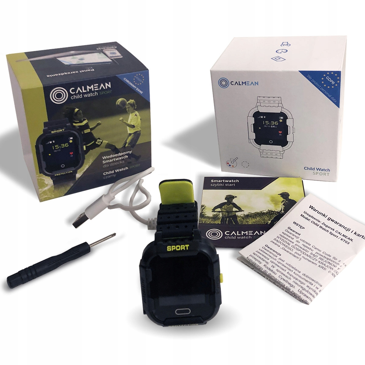 Smartwatch CALMEAN SPORT Kids Watch FOTO IP67 PL Komunikacja Wi-Fi