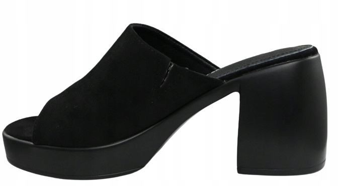 KLAPKI DAMSKIE GOODIN GD FL 1632 PLATFORMA CZARNY ZAMSZ r.39 Rozmiar 39