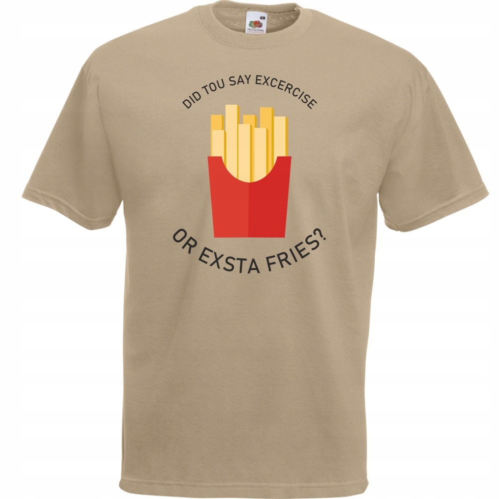 

Koszulka zabawna frytki sport XXL khaki