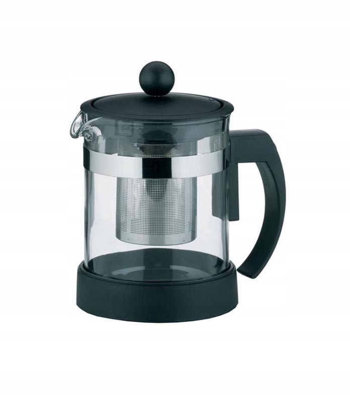Vařič čaje Auron Kela 0,7 l sklo nerezová ocel černý