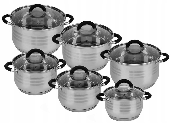Hrnce Sada 12 Dielov Silikon Edelhoff 9232