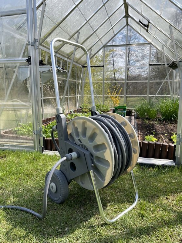 WĄŻ OGRODOWY NA WÓZKU BĘBEN WÓZEK ZWIJACZ PISTOLET ZRASZACZ ZESTAW 1/2-50m Kod producenta Hose