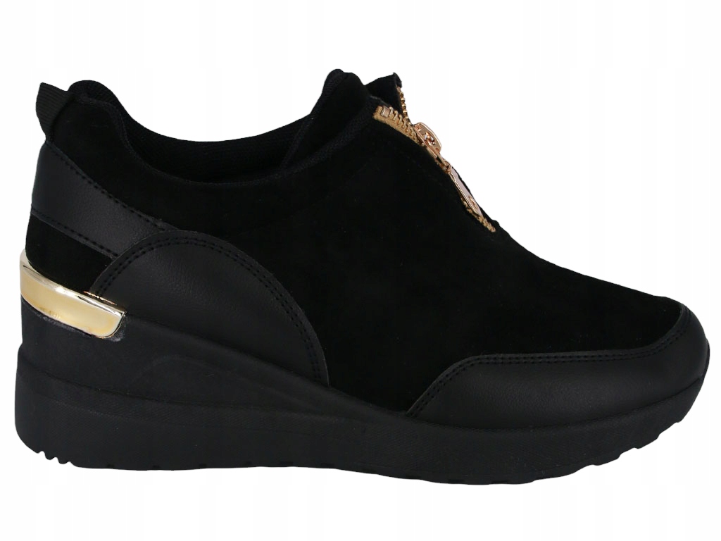 

Sneakersy Botki Na Koturnie Buty Czarne E9_D118 40