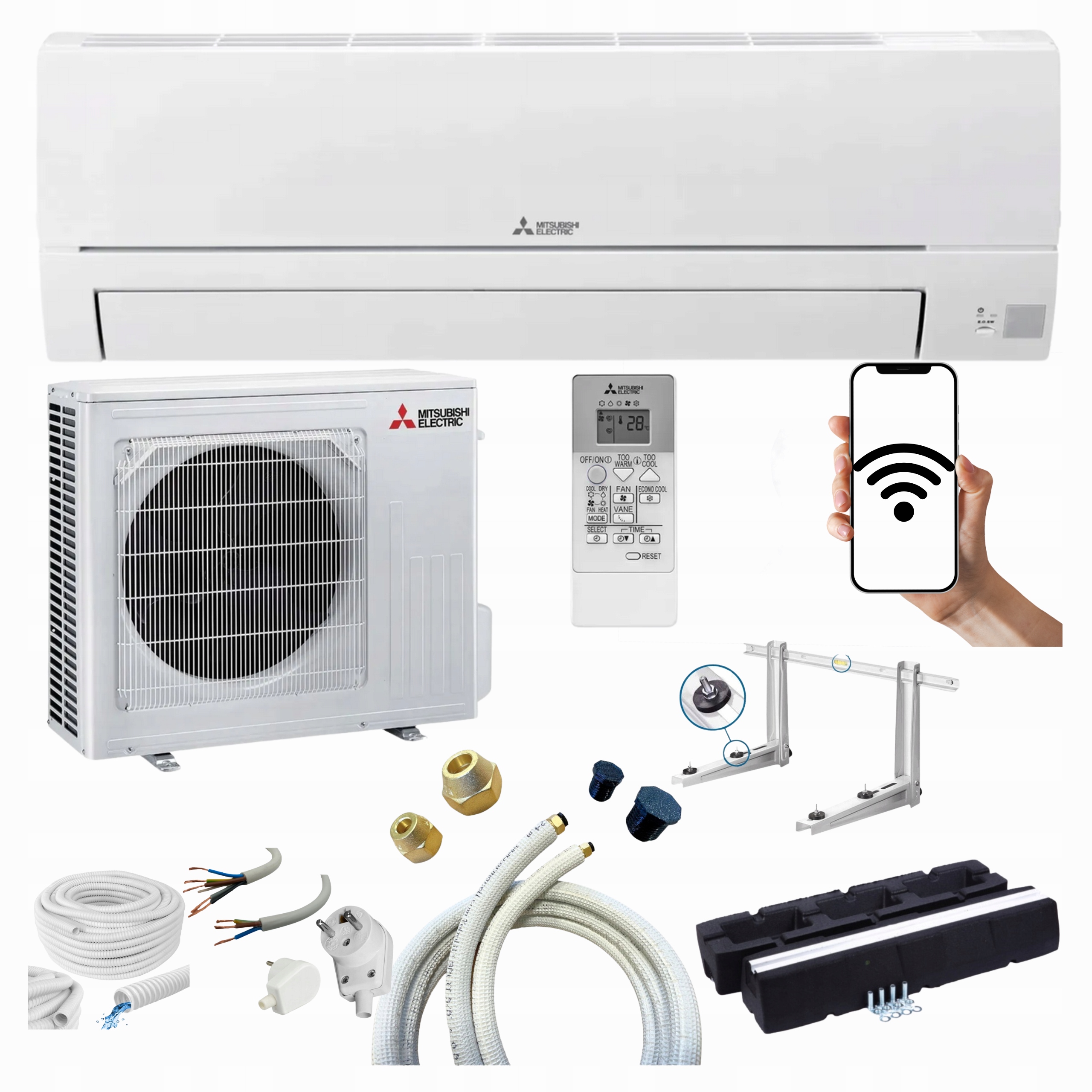 Nástenný klimatizátor Mitsubishi HR50 50 m2 Wifi Výkonný Pripravený Na Montáž
