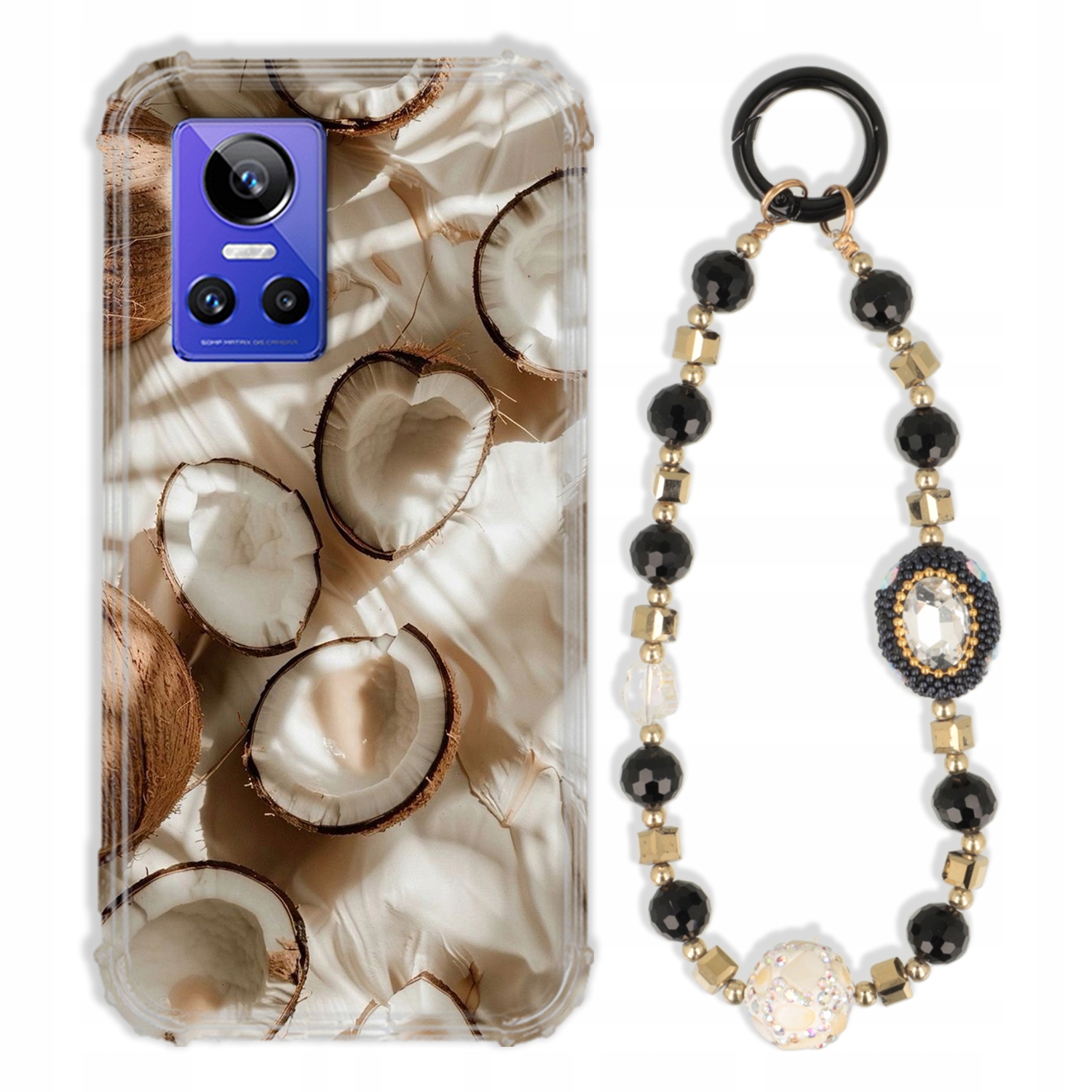 Puzdro Pre Realme Gt Neo 3 Antishock Zirkóny Čierno Zlaté Odolné| Silné