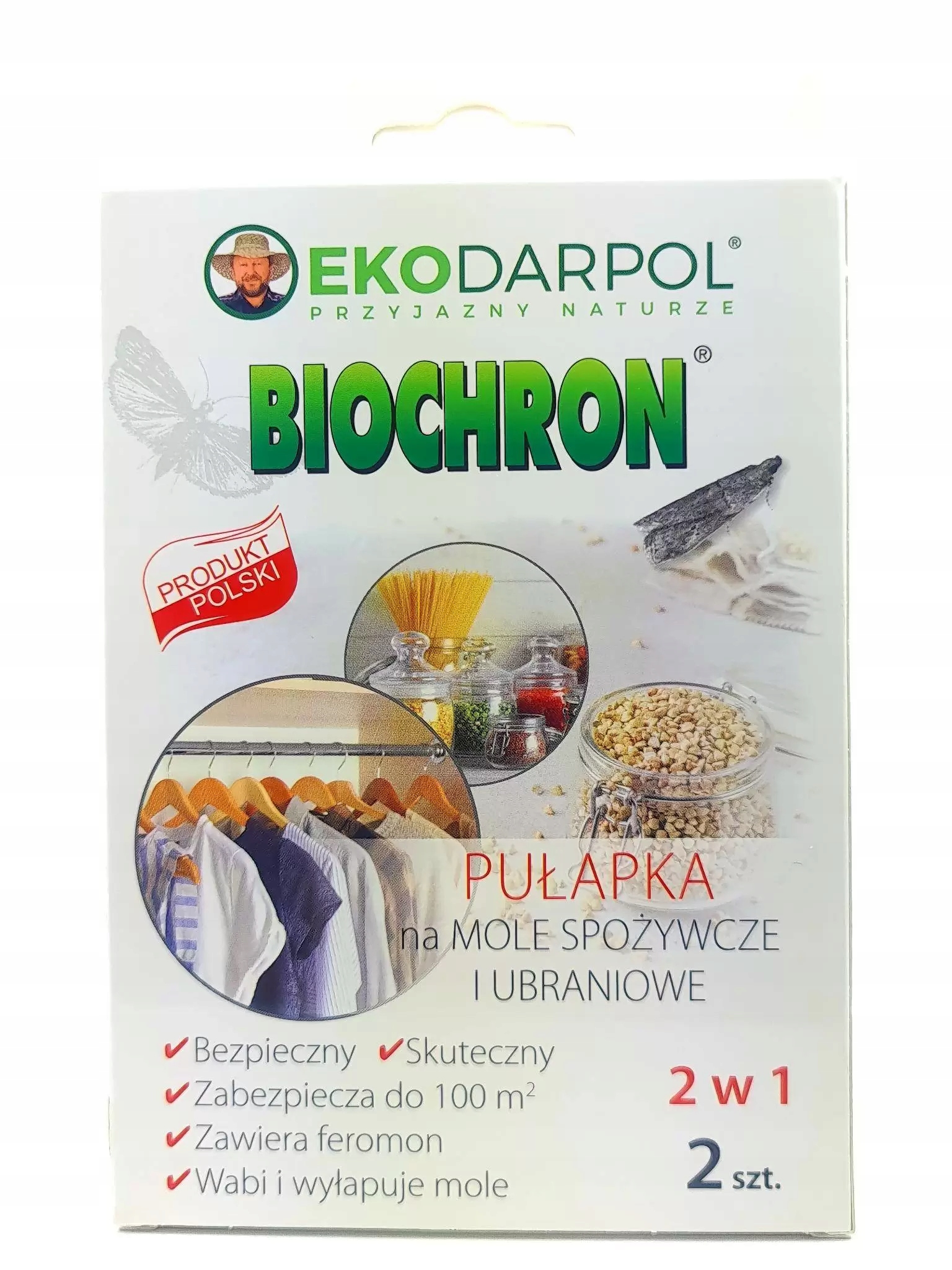 

2szt Pułapka mole 2w1 Feromonowa Spożywcze Odzież