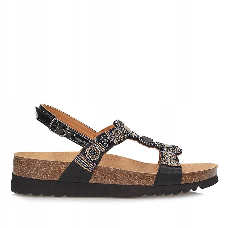 Dámské sandály Scholl Bogota Sandal F32006 1370 černé/multi na platformě