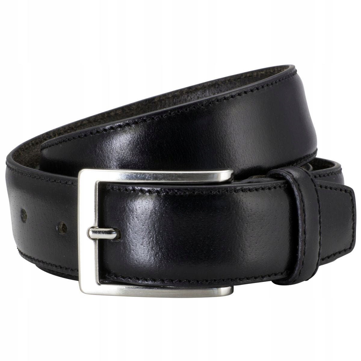 Lindenmann 378 Velký Kožený Opasek Černý Elegantní