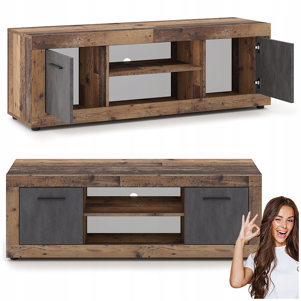 Rtv skříňka pod televizi Komoda Rustikální stolek do obývacího pokoje Blago 140 cm