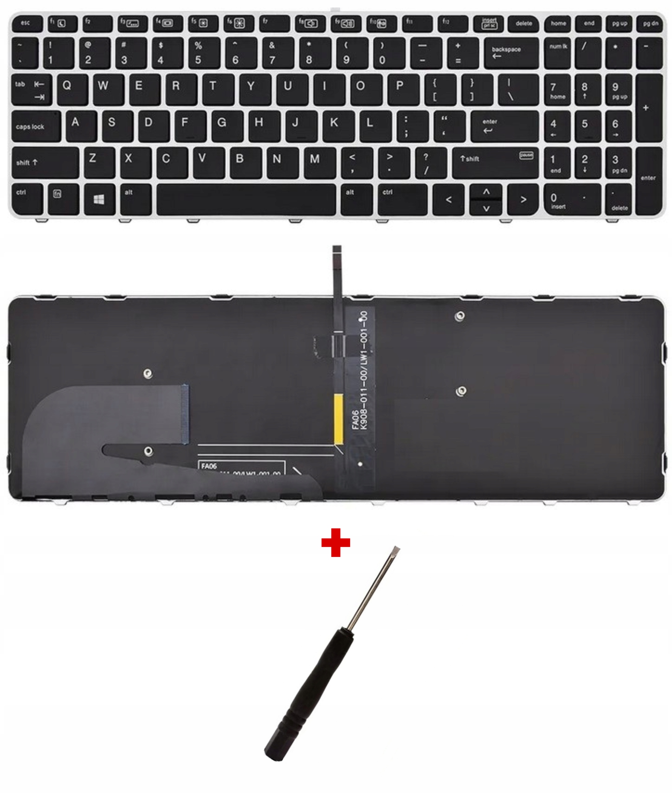 Klávesnice pro Hp Zbook 15U G3 G4 755 G3 850 G3 850 G4 Led podsvícení