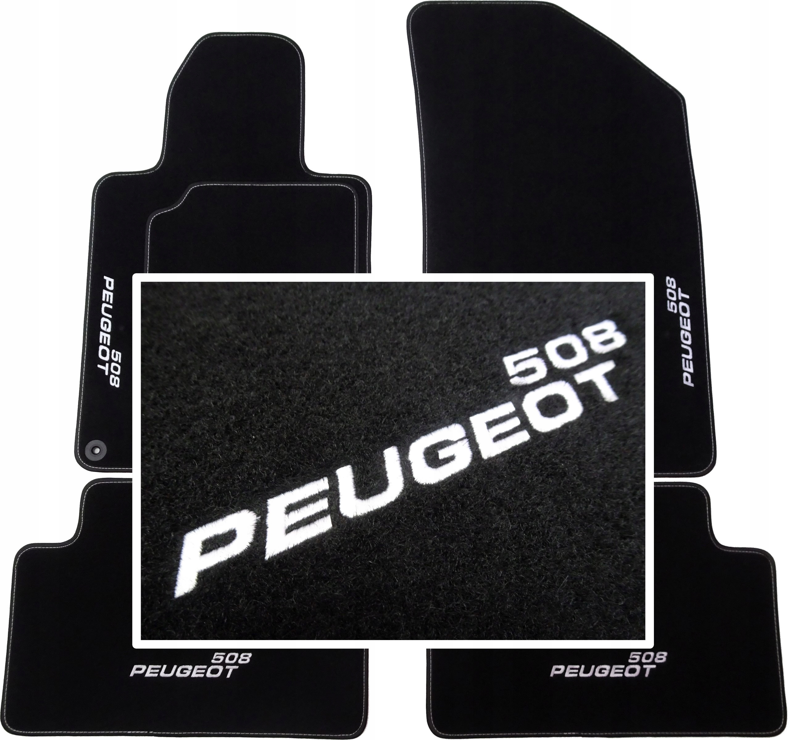 

Peugeot 508 2010-2018r Dywaniki Classic + Haft CH4