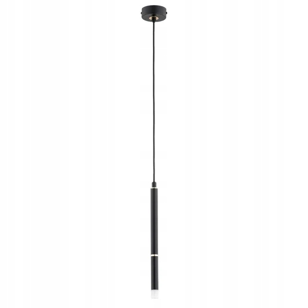 Moderní závěsná bodová lampa, černá, zlatá tuba nad stůl, barový ostrov Alfa