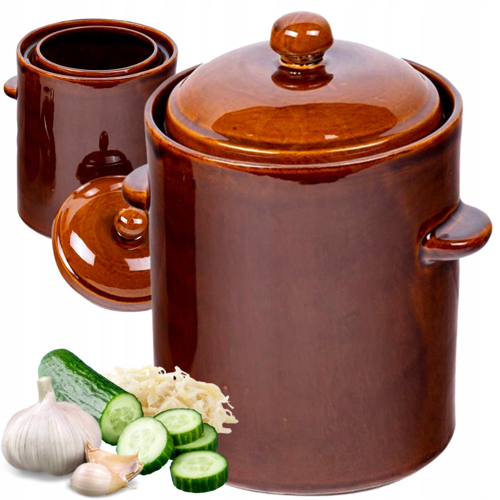 Garnek beczka 5L kiszenia kapusty ogórków małosolnych hermetyczna Kamionka