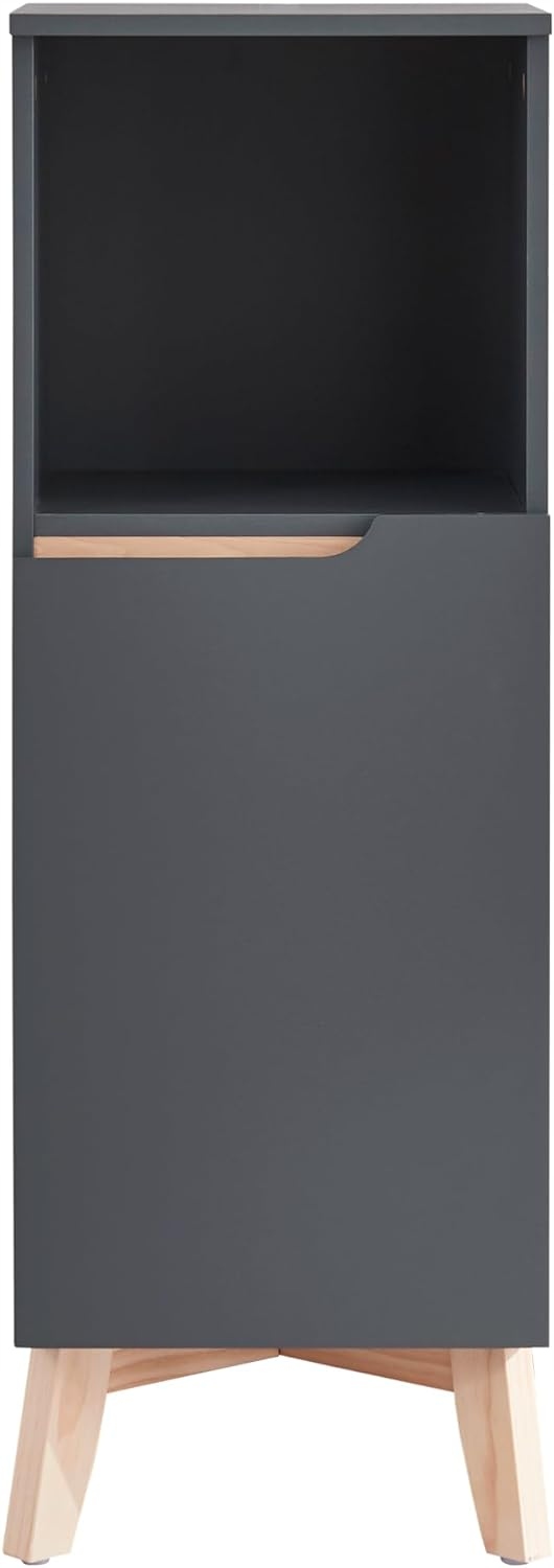 SZAFKA ŁAZIENKOWA STOJĄCA PÓŁKA SŁUPEK DO ŁAZIENKI SZARY Wysokość mebla 86.1 cm