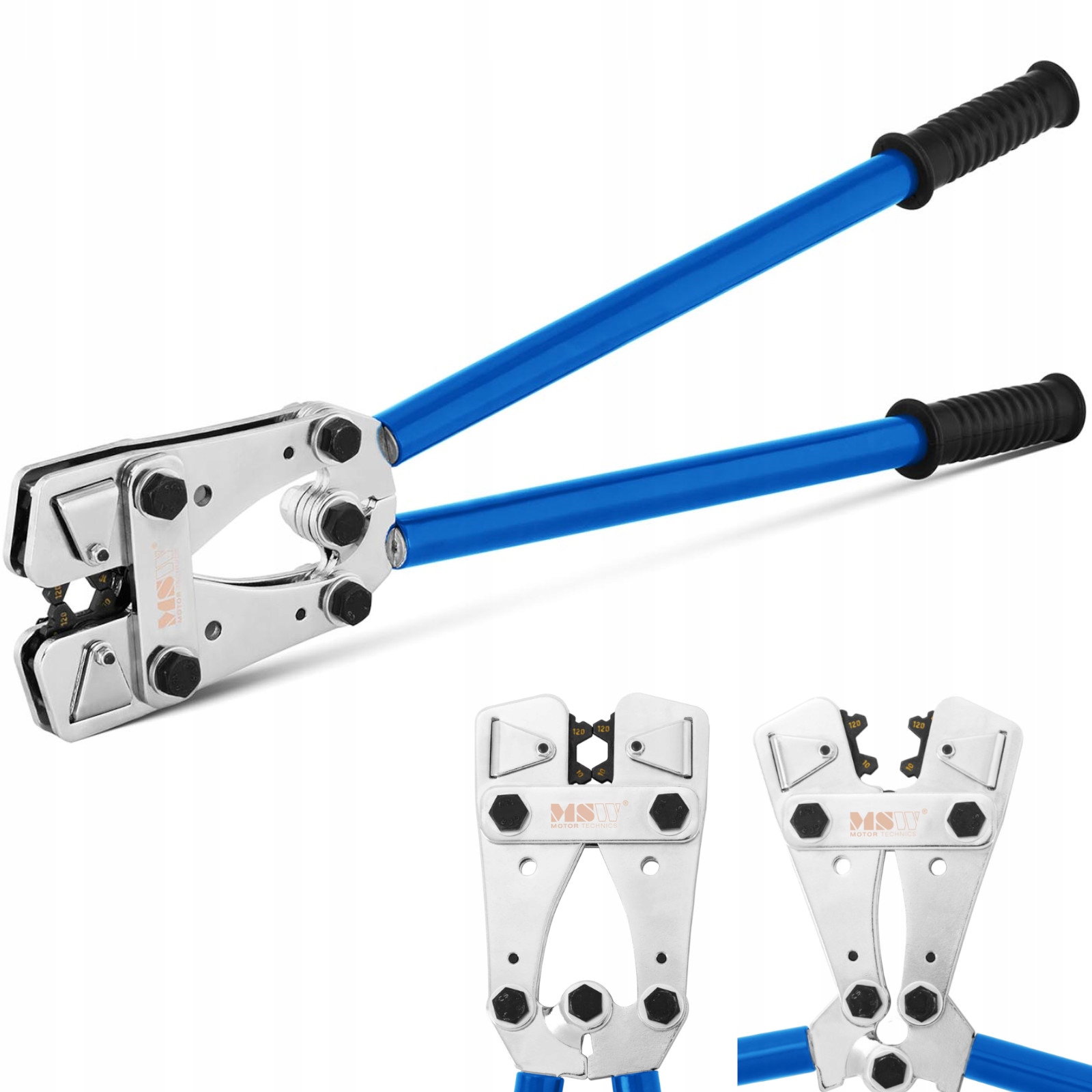 Lisovací kleště na kabely, koncovky 6-120 mm2