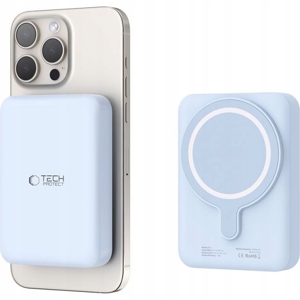 Příruční indukční powerbanka, Usb-c, MagSafe 10000 mAh 15W Tech-Protect