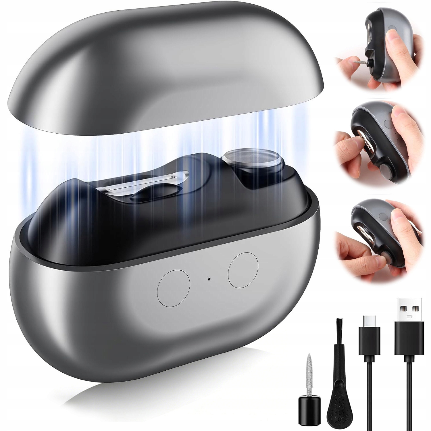 Přenosný Automatický Kleštičky Na Nehty S Led Usb Ergonomickým Designem