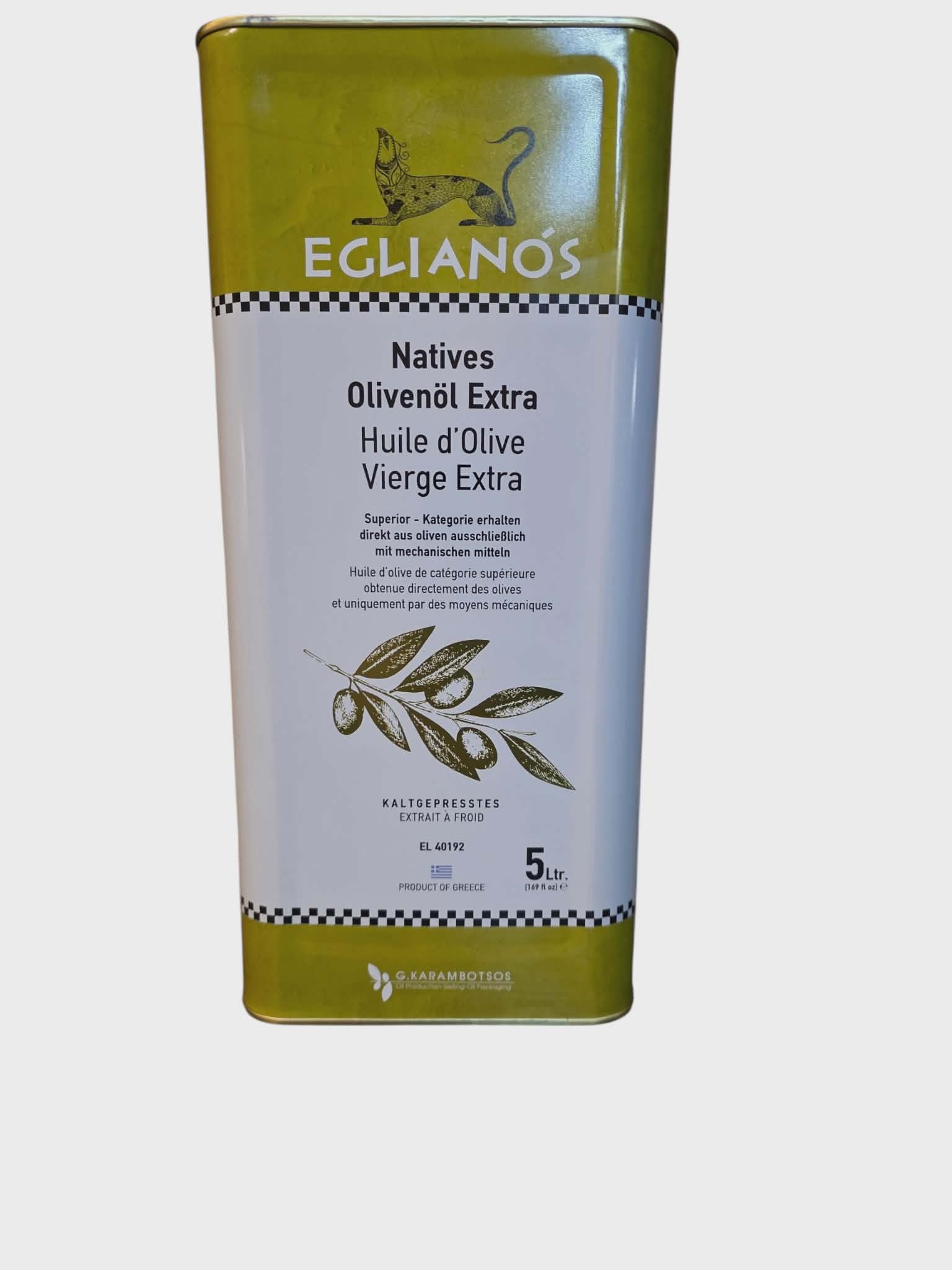Levně Extra panenský olivový olej Eglianos 5 l