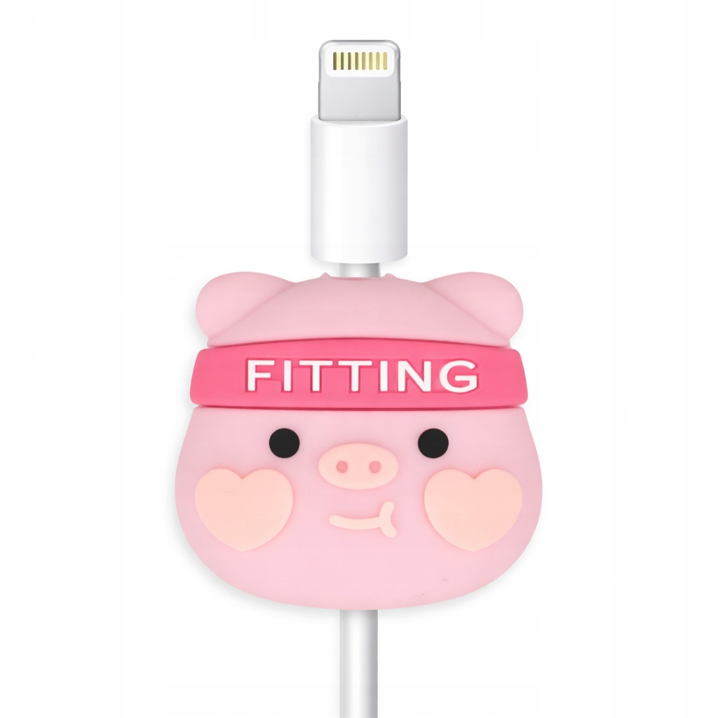OSŁONA NA KABEL RÓŻOWA ŚWINKA OPASKA FITTING Zabezpieczenie Kabel Osłonka