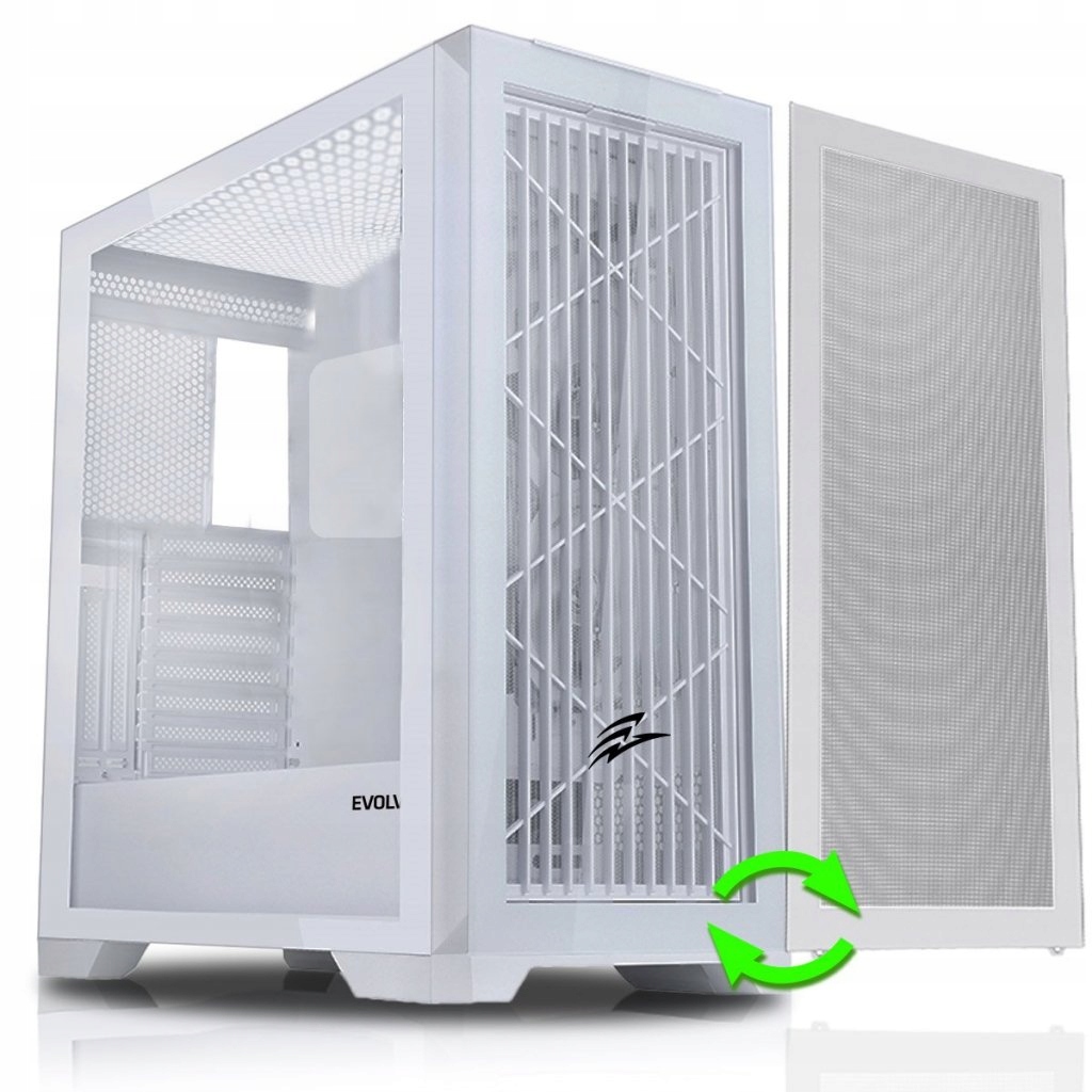Evolveo Ptero Q2W, 2x čelný panel: sklo/mriežka,