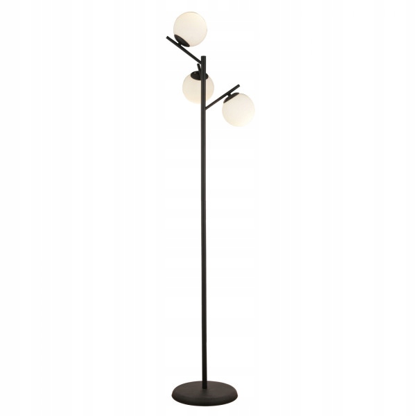 Lampa stojąca podłogowa Riko metal szkło H175cm