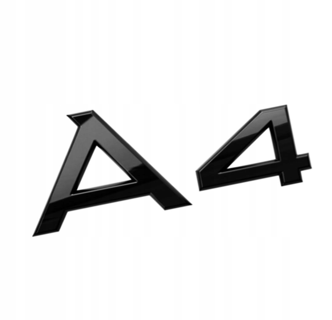 Audi A4 Emblemat Napis Znaczek Czarny Połysk