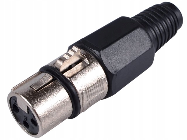 

Złącze Gniazdo mikrofonowy 3pin Xlr - czarne