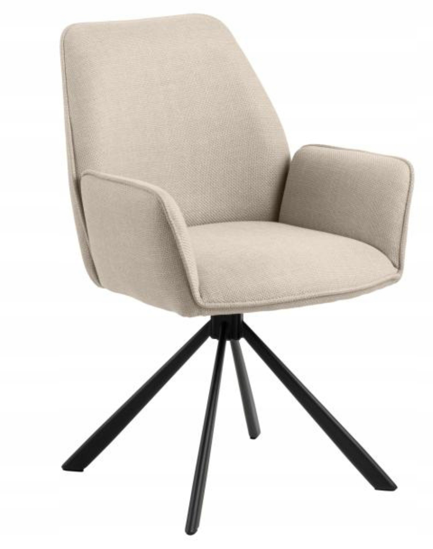 Čalouněná židle Octality s funkcí otáčení, béžová