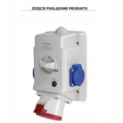 Napájecí Sada Gn 1x 16A 5P 2x 230V VYP.0-1 IP54 Scame 513.1657-2FNS