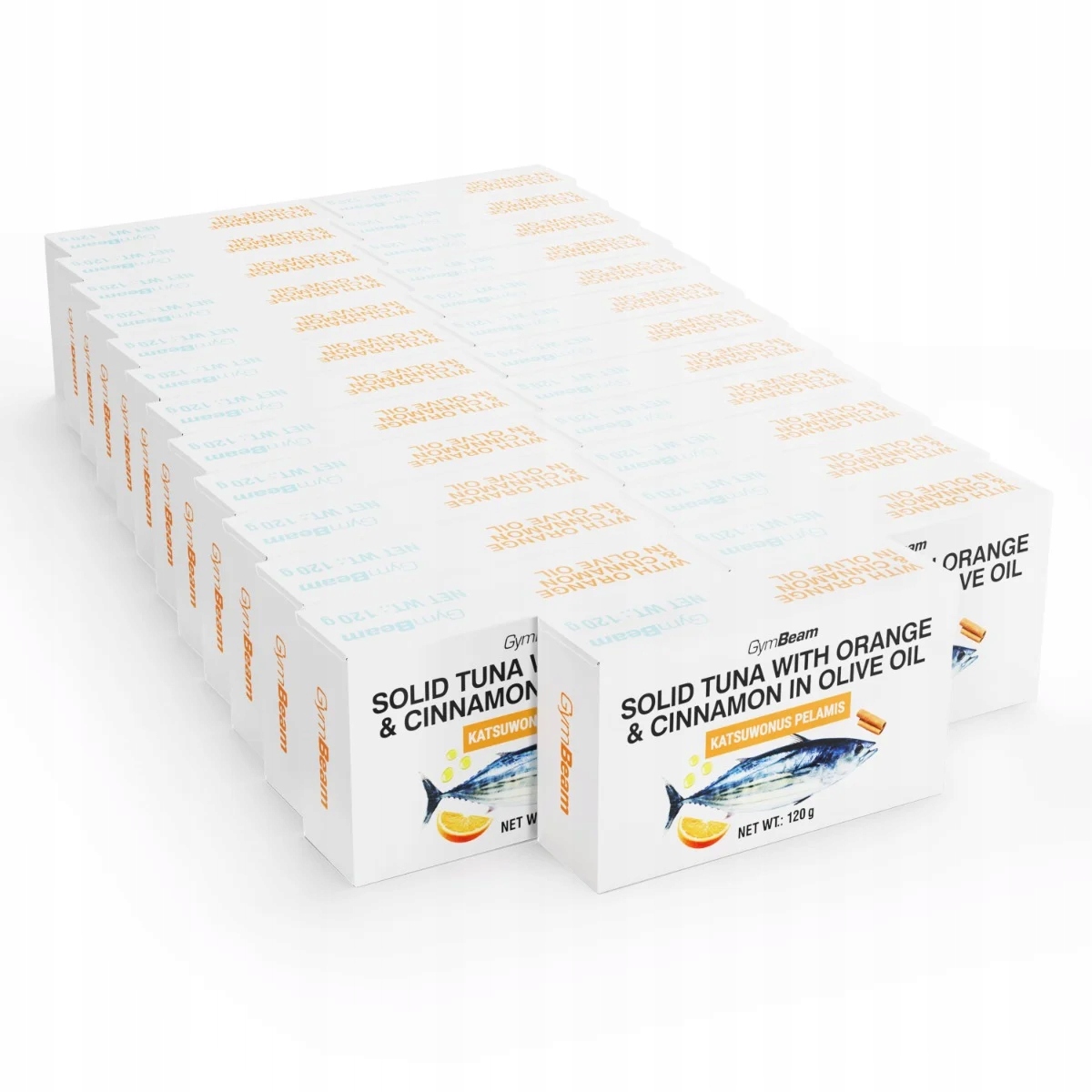 Tuńczyk W Oliwie Z Oliwek Z Pomarańczą I Cynamonem Bogaty GymBeam 25x120 g