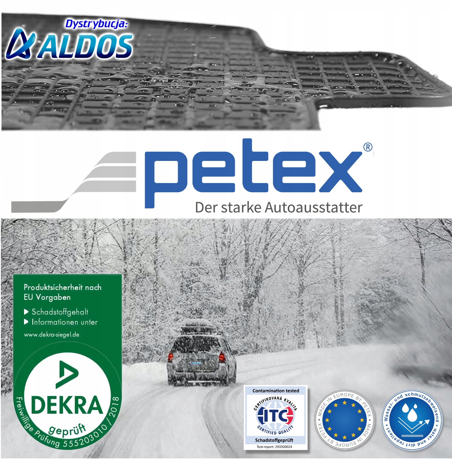 Peugeot 508 2011-2017r. Dywaniki Gumowe - Petex Zestaw wieloelementowy tak