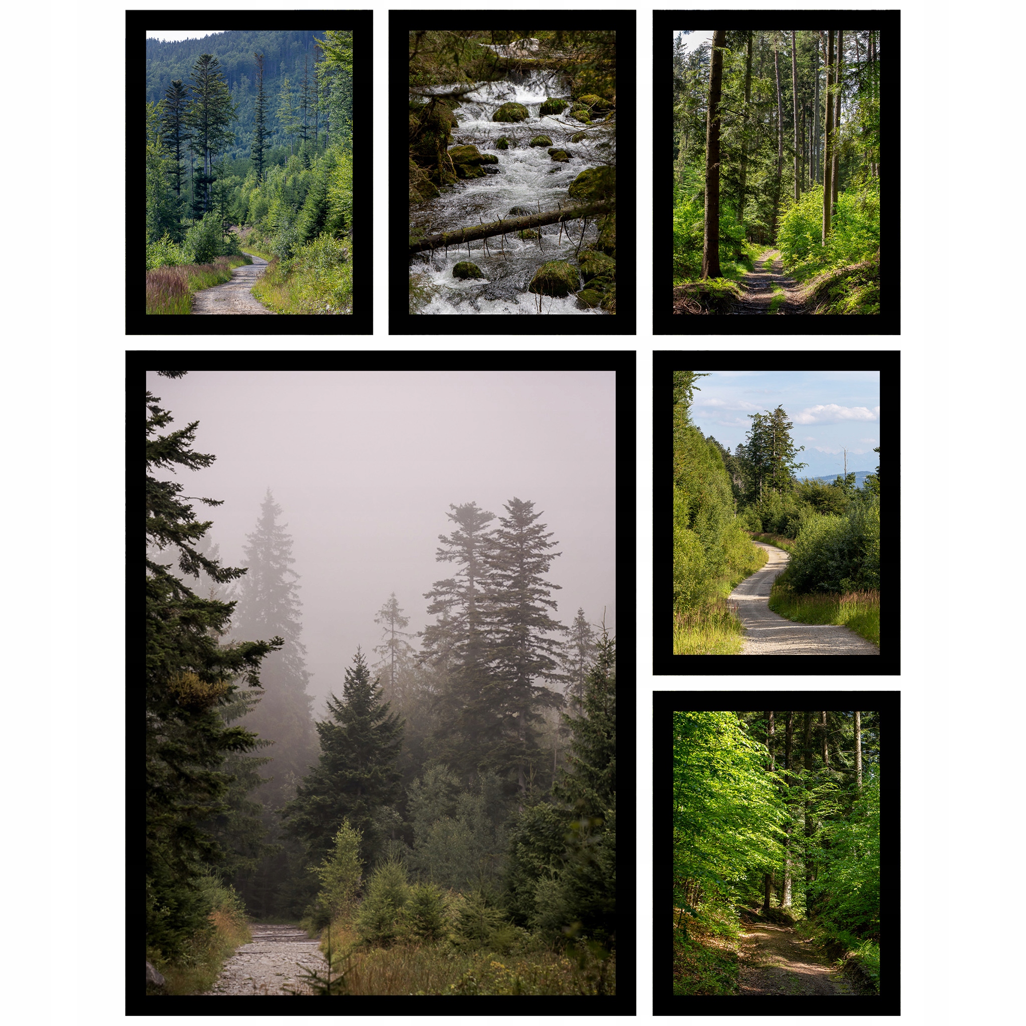 Sada plakátů 6 Ks fotografií na zeď komplet krajina hory tatry les