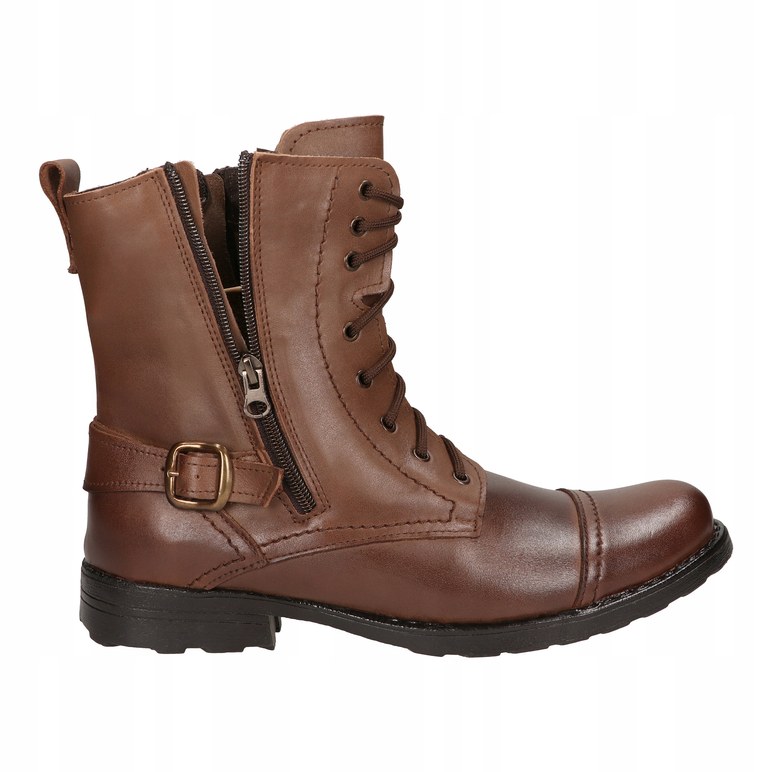 BUTY MESKIE SZTYBLETY SKÓRZANE CAŁOROCZNE MILITARNE MOTOCYKLOWE MEDARD R43 Model SZTYBLET