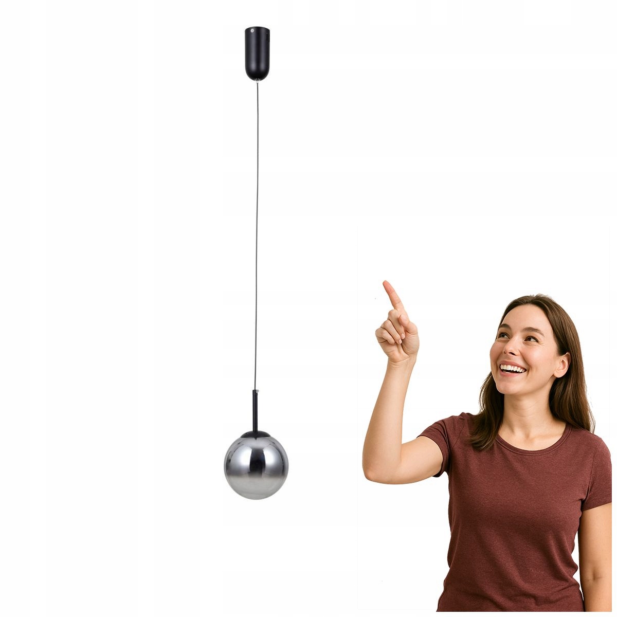 Závěsná Led lampa černá 5W Velada Italux