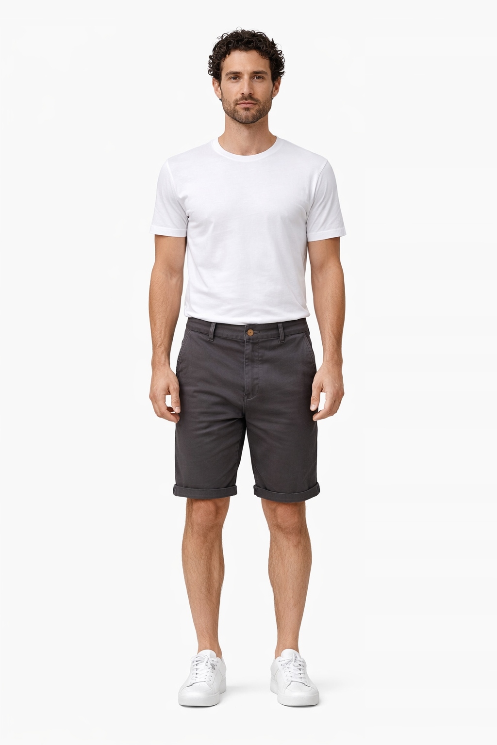 Pánské hladké bavlněné Kraťasy Barbour s manžetou, velikost 38 I1B