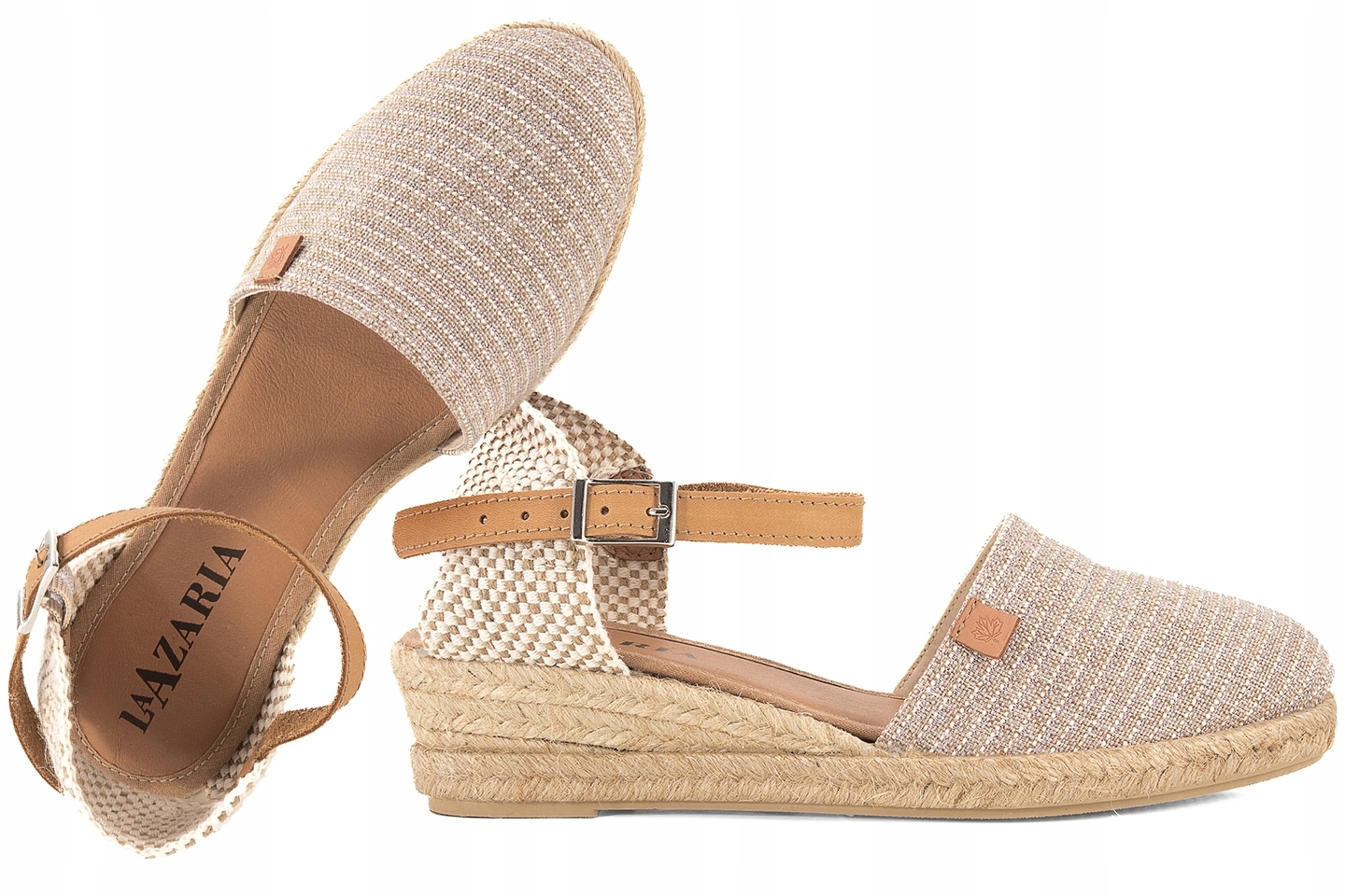 La Azaria 230761 Espadrilky Dámské Textilní Sandály Na Klínku 36 Béžová