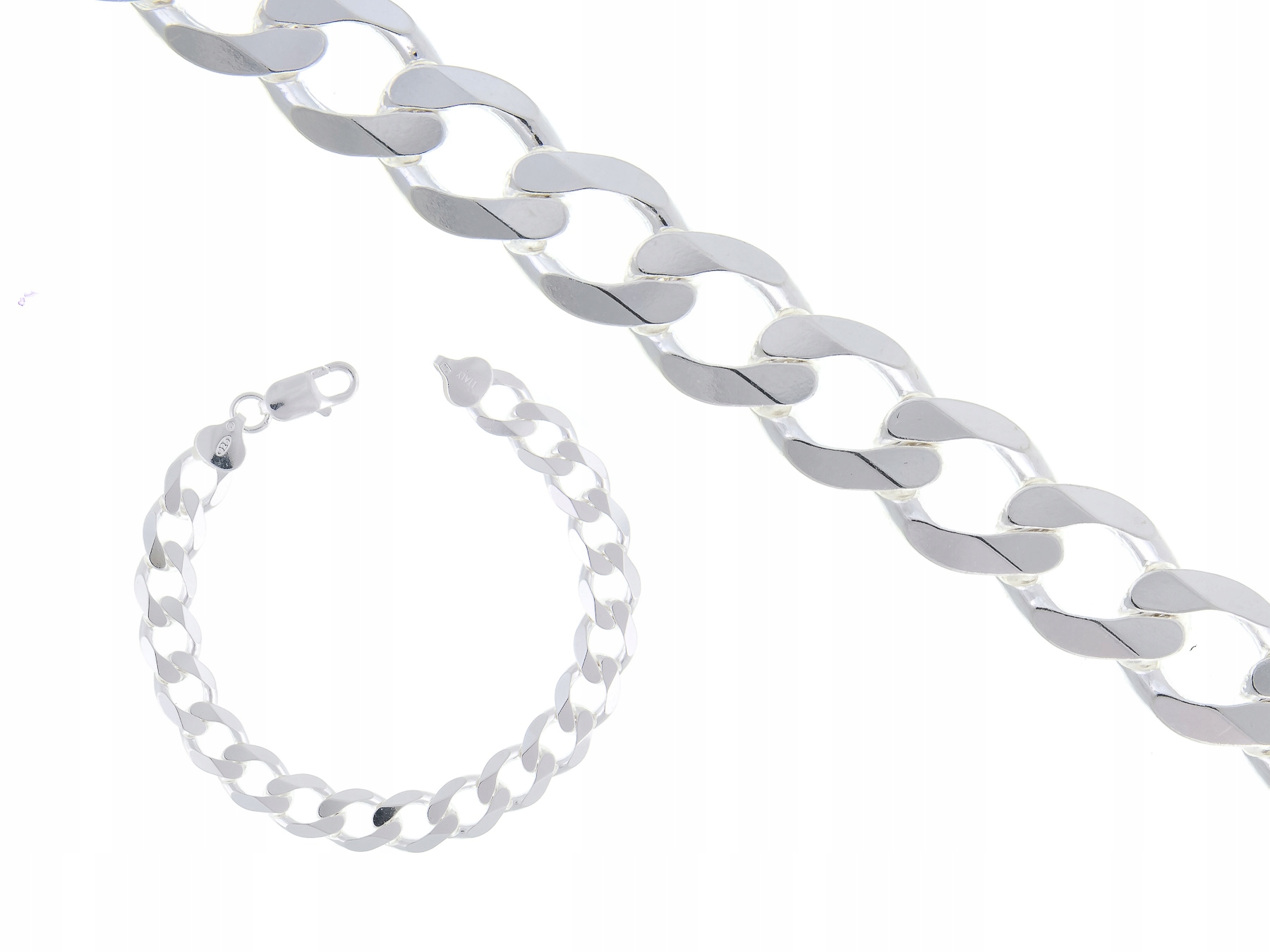 Stříbrný Náramek Pancíř 24 CM 23 G 9,3 MM Italská Barva